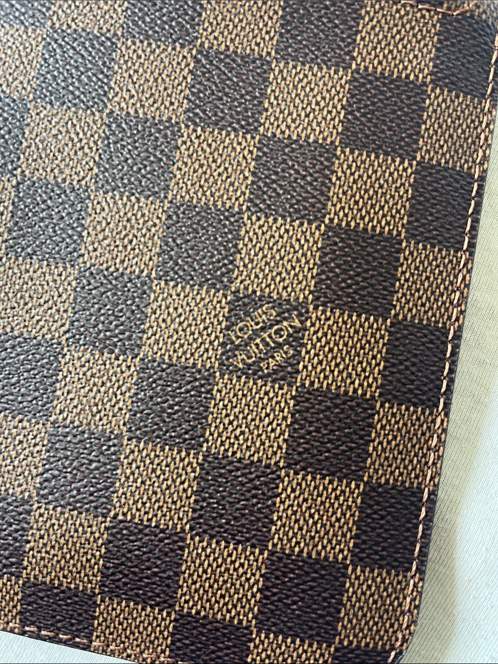 Louis Vuitton Brown Damier Pochette Clutch with Gold Zipper - Picture 4 of 8